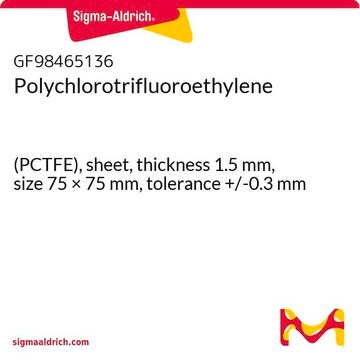 Polychlorotrifluoroethylene (PCTFE), sheet, thickness 1.5&#160;mm, size 75 × 75&#160;mm, tolerance +/-0.3 mm