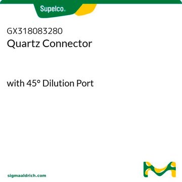 Quartz Connector with 45° Dilution Port