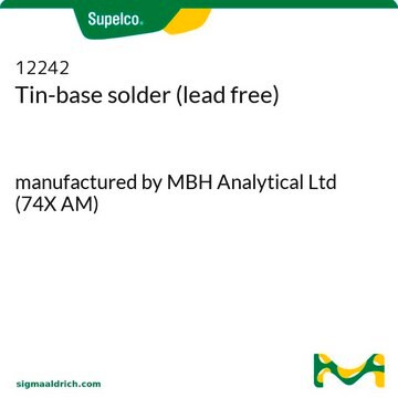 Tin-base solder (lead free) manufactured by MBH Analytical Ltd (74X AM)