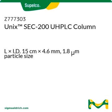 Unix&#8482; SEC-200 UHPLC Column L × I.D. 15&#160;cm × 4.6&#160;mm, 1.8&#160;&#956;m particle size