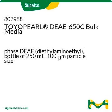 TOYOPEARL&#174; DEAE-650C phase DEAE (diethylaminoethyl), bottle of 250&#160;mL, 100&#160;&#956;m particle size