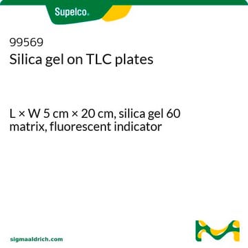 Gel de silice sur plaques&nbsp;CCM L × W 5&#160;cm × 20&#160;cm, silica gel 60 matrix, fluorescent indicator