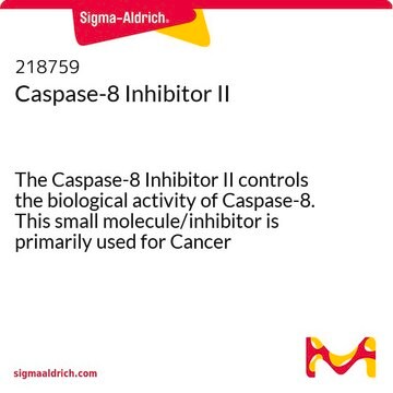 半胱氨酸蛋白酶-8抑制物II The Caspase-8 Inhibitor II controls the biological activity of Caspase-8. This small molecule/inhibitor is primarily used for Cancer applications.