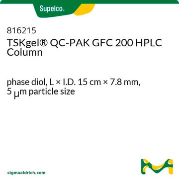 Colonnes TSKgel&#174; SWXL phase diol, L × I.D. 15&#160;cm × 7.8&#160;mm, 5&#160;&#956;m particle size