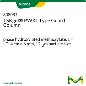 Précolonne TSKgel&#174; PW série GFC phase hydroxylated methacrylate, L × I.D. 4&#160;cm × 6&#160;mm, 12&#160;&#956;m particle size