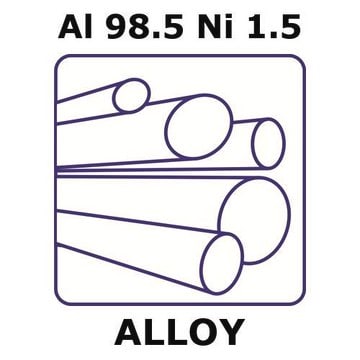 Aluminum-nickel alloy, Al98.5Ni1.5 200mm rod, 14mm diameter