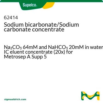 Concentré de bicarbonate de sodium/carbonate de sodium Na2CO3 64mM and NaHCO3 20mM in water, IC eluent concentrate (20x) for Metrosep A Supp 5