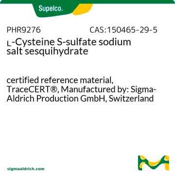 L-Cysteine S-sulfate sodium salt sesquihydrate certified reference material, TraceCERT&#174;, Manufactured by: Sigma-Aldrich Production GmbH, Switzerland