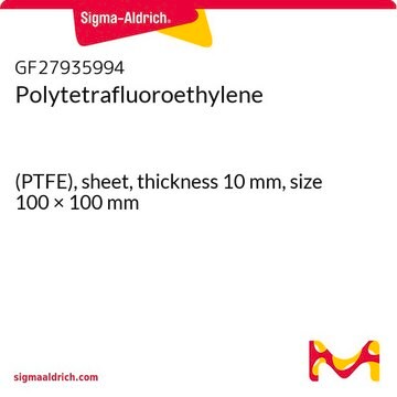 聚四氟乙烯 (PTFE), sheet, thickness 10&#160;mm, size 100 × 100&#160;mm