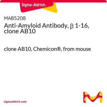 Przeciwciało anty-amyloidowe, β 1-16, klon AB10 clone AB10, Chemicon&#174;, from mouse