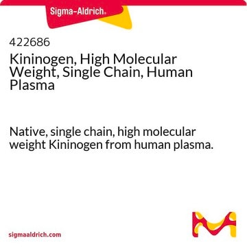 Kininogen, hohes Molekulargewicht, Einzelkette, Humanplasma Native, single chain, high molecular weight Kininogen from human plasma.