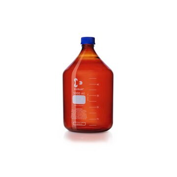 DURAN&#174; graduated amber laboratory bottle with cap, round amber glass bottle, bottle capacity (5,000&#160;mL), non-sterile