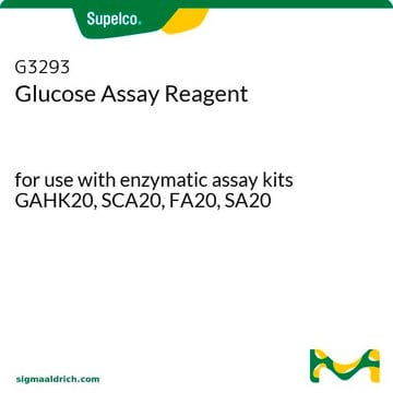 Réactif de dosage du glucose for use with enzymatic assay kits GAHK20, SCA20, FA20, SA20