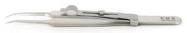 Tweezer High Precision, Style 5, Locking, bent tip