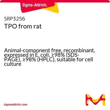 TPO from rat Animal-component free, recombinant, expressed in E. coli, &#8805;98% (SDS-PAGE), &#8805;98% (HPLC), suitable for cell culture