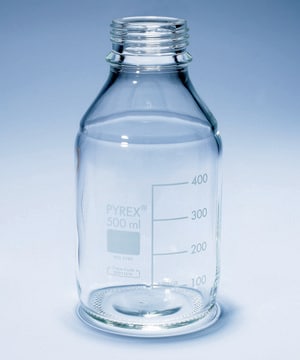 Pyrex&#174; Media-Lab Bottles, with-out cap and pouring ring, with printed trace code capacity 25&#160;mL