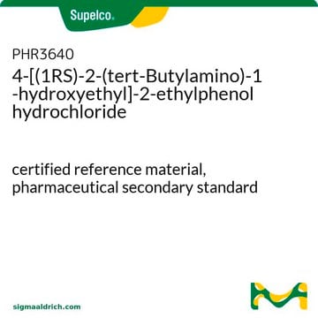 4-[(1RS)-2-(tert-Butylamino)-1-hydroxyethyl]-2-ethylphenol hydrochloride certified reference material, pharmaceutical secondary standard