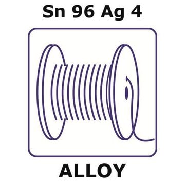 Tin-silver alloy, Sn96Ag4 200m wire, 0.27mm diameter, as drawn