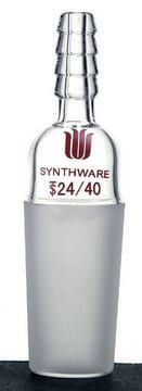 Synthware&#8482; vacuum or argon/nitrogen adapter with hose connection on top joint: ST/NS 14/20