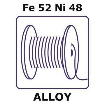 Iron-Nickel alloy, Fe52Ni48 50m wire, 0.5mm diameter, annealed