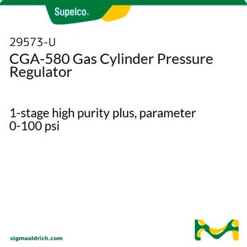 CGA-580 Gas Cylinder Pressure Regulator 1-stage high purity plus, parameter 0-100 psi