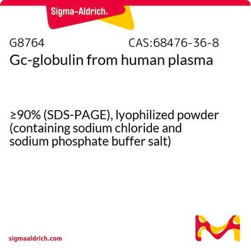 Gc-globulin from human plasma &#8805;90% (SDS-PAGE), lyophilized powder (containing sodium chloride and sodium phosphate buffer salt)