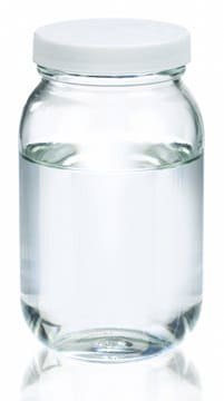 Wheaton wide-mouth bottle capacity 16&#160;oz (500&#160;mL), white polypropylene cap, clear, vinyl flat liner