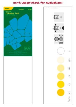 Chlor-Test in Süßwasser und Salzwasser colorimetric, 0.10-2.0&#160;mg/L (Cl2), for use with MQUANT&#174;