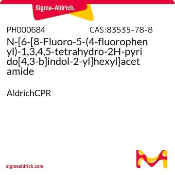 N-[6-[8-Fluoro-5-(4-fluorophenyl)-1,3,4,5-tetrahydro-2H-pyrido[4,3-b]indol-2-yl]hexyl]acetamide AldrichCPR