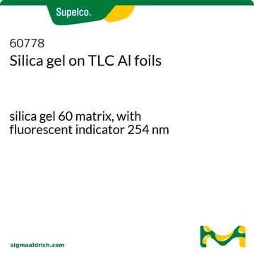 Aluminum TLC Plates: Silica with Fluorescence silica gel 60 matrix, with fluorescent indicator 254 nm