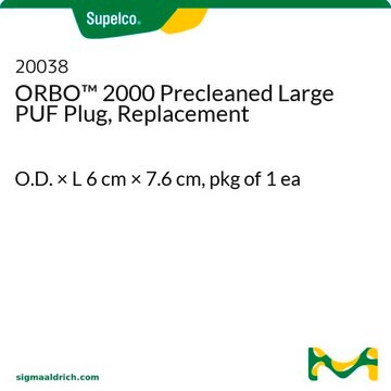 ORBO&#8482;&nbsp;2000, bouchon en PUF pré-nettoyé, grand modèle, pièce de rechange O.D. × L 6&#160;cm × 7.6&#160;cm, pkg of 1&#160;ea