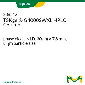 TSKgel&#174; SWXL 色谱柱 phase diol, L × I.D. 30&#160;cm × 7.8&#160;mm, 8&#160;&#956;m particle size