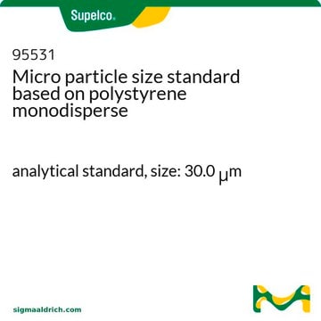 Micropartikel Grössenstandard auf Polystyrolbasis monodispers analytical standard, size: 30.0 &#956;m