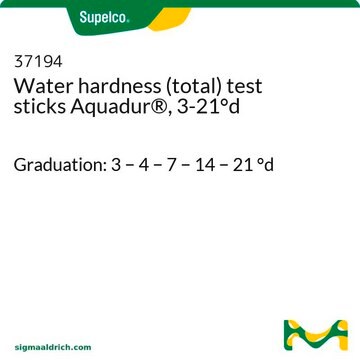 Water hardness (total) test sticks Aquadur&#174;, 3-21°d Graduation: 3 &#8722; 4 &#8722; 7 &#8722; 14 &#8722; 21 °d