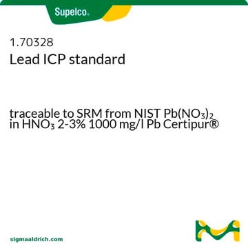 Lead ICP standard traceable to SRM from NIST Pb(NO&#8323;)&#8322; in HNO&#8323; 2-3% 1000 mg/l Pb Certipur&#174;