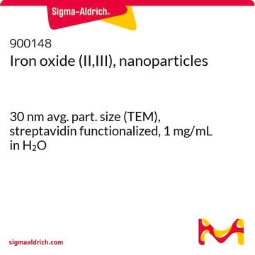 Iron oxide (II,III), nanoparticles 30&#160;nm avg. part. size (TEM), streptavidin functionalized, 1&#160;mg/mL in H2O