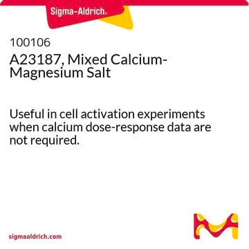 A23187, Mixed Calcium-Magnesium Salt Useful in cell activation experiments when calcium dose-response data are not required.