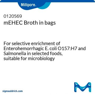 Bouillon mEHEC en poches For selective enrichment of Enterohemorrhagic E. coli O157:H7 and Salmonella in selected foods, suitable for microbiology