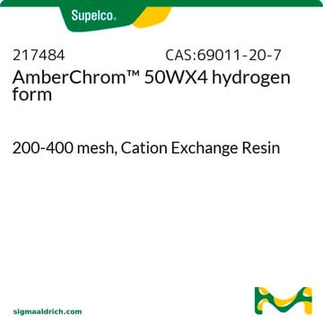 Dowex 50WX4 hydrogen form 200-400&#160;mesh, Cation Exchange Resin