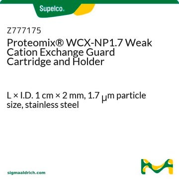 Proteomix&#174; WCX-NP1.7 Weak Cation Exchange Guard Cartridge and Holder L × I.D. 1&#160;cm × 2&#160;mm, 1.7&#160;&#956;m particle size, stainless steel