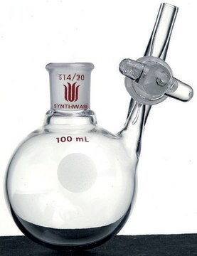 Synthware&#8482; single neck reaction flask with glass stopcock capacity 250&#160;mL, joint: ST/NS 24/40