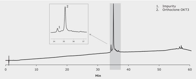 UHPLC Analysis of Orthoclone OKT3 IgG2 Monoclonal Antibody on BIOshell A400 Protein C4 application for UHPLC