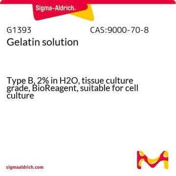 Gélatine solution Type B, 2% in H2O, tissue culture grade, BioReagent, suitable for cell culture