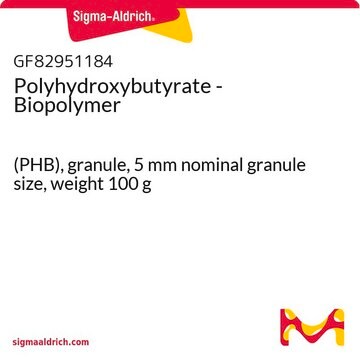 Polyhydroxybutyrate - Biopolymer (PHB), granule, 5&#160;mm nominal granule size, weight 100&#160;g