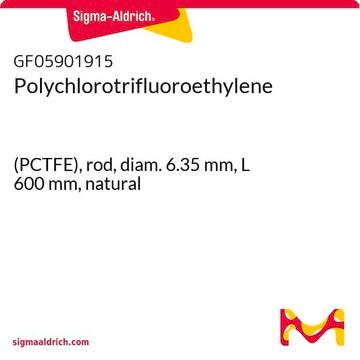 Polychlorotrifluoroethylene (PCTFE), rod, diam. 6.35&#160;mm, L 600&#160;mm, natural