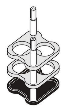 Adapter for Eppendorf&#174; A-4-38 Rotor holds 2 x 25 mL round-bottom tube, pack of 2, for use with 90 mL rectangular bucket