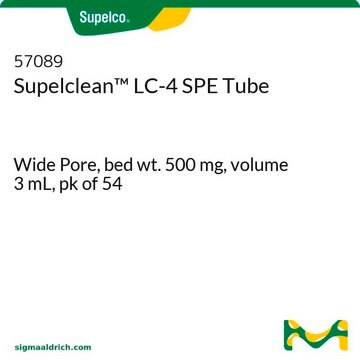 Tubes de SPE Supelclean&#8482;&nbsp;LC-4 Wide Pore, bed wt. 500&#160;mg, volume 3&#160;mL, pk of 54