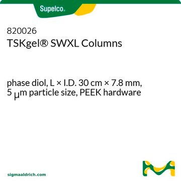 TSK-GEL&#174; 阴离子交换 HPLC 色谱柱 phase diol, L × I.D. 30&#160;cm × 7.8&#160;mm, 5&#160;&#956;m particle size, PEEK hardware