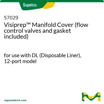 Couvercle pour collecteur Visiprep&#8482; (vannes de contrôle du débit et joint inclus) for use with DL (Disposable Liner), 12-port model