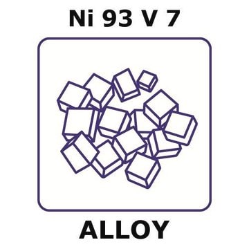 Nickel-vanadium alloy, Ni93V7 200g lump, 10mm max. lump size, pellets